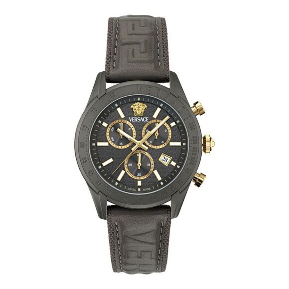 Versace Chrono Master Leather Watch